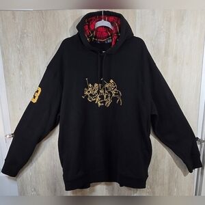 Polo Ralph Lauren Men's Lunar New Year Triple Pony Hoodie Pullover Black 2XB NEW